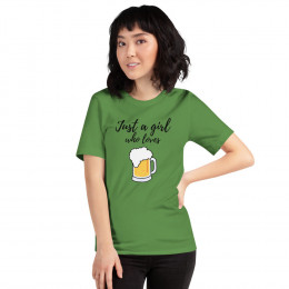 Just A Girl Who Loves Beer Funny Unisex t-shirt